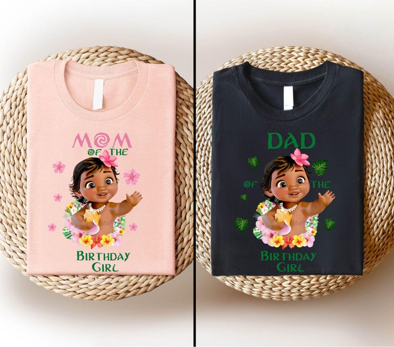 Disney Baby Moana Birthday Group Shirt, Princess Moana Birthday Girl Gift Shirt, Disney Family Matching Bday Shirt, Wdw Birthday Trip Tee