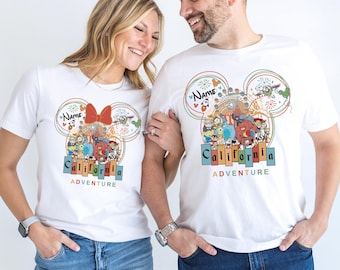 Disney California Adventure Shirt, Mickey und Minnie Paar T-Shirt, Disneyland California Urlaub Shirt, Epcot Familie Passendes T-Shirt