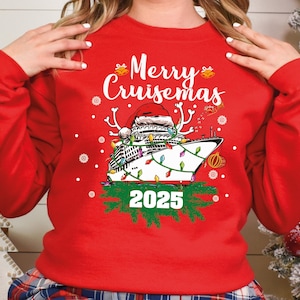 Merry Cruisemas 2025 Shirt, Christmas Cruise Vacation T-Shirt, Christmas Theme Curise Tee, Christmas Holiday Tee, Christmas Matching Tee