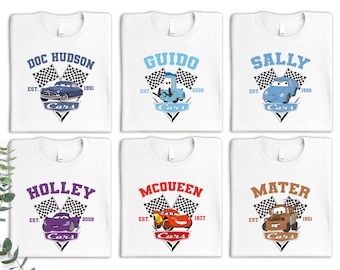 Disney Cars Shirt, Lightening McQueen Shirt, Disney Cars Sally Shirt, Doc Hudson Tee, Disneyland Matching Family Shirt, Disney Trip 2026 Tee