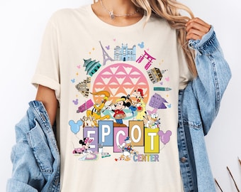 Disney Epcot Center Shirt, Mickey and Friends T-Shirt, Gift Tee For Matching Epcot Trip, Epcot Family Vacation Shirt, Wdw Trip Tee