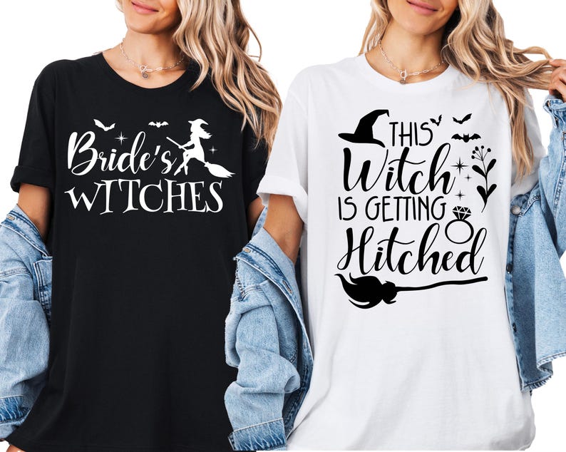 Witchy Bachelorette Party T-shirt, Bride's Witches Sweatshirt, This Witch's Getting Hitched Tee, Witch Bridal Party Tee, Brides Witch Crew