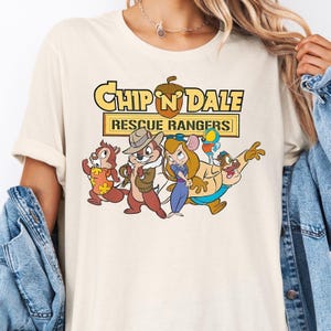 Retro Disney Chip und Dale Rettung Rangers Shirt, Vintage Chip &#39;N Dale T-Shirt, Disney Magic Kingdom Shirt, Disneyland Reise T-Shirt, Wdw Geschenk T-Shirt