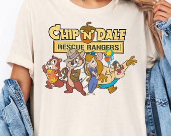 Chemise rétro Disney Chip and Dale Rescue Rangers, T-shirt vintage Chip 'N Dale, chemise Disney Magic Kingdom, t-shirt voyage Disneyland, t-shirt cadeau Wdw