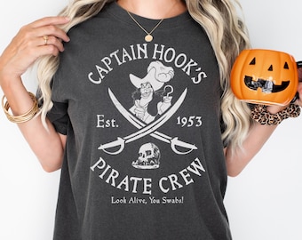 Peter Pan Captain Hooks Shirt, Captain Hook Pirate Crew Est 1953 T-shirt,  Peter Pan Neverland Tee, Disneyland Trip  Sweatshirt