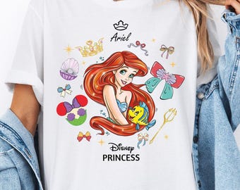 Disney Princess Ariel Coquette Shirt, The Little Mermaid T-Shirt, Disneyland Girls Trip Shirt, Magic Kingdom T-Shirt, Disneyland Trip Tee