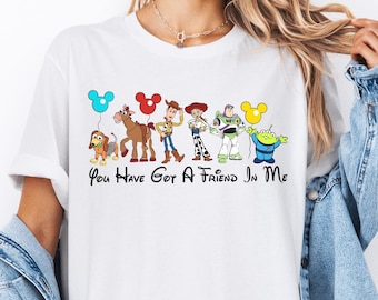 Disney Toy Story Sie haben einen Freund in mir Shirt, Pixar Toy Story Charaktere T-Shirt, Disney Freundschaft Geschenk T-Shirt, Mickey Ballons Shirt