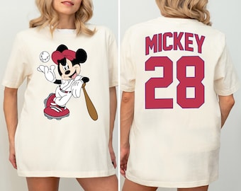Camiseta de béisbol personalizada de Disney Mickey, camiseta a juego del equipo de béisbol de WDW, camiseta de viaje del equipo de béisbol de Disneyland, camiseta de regalo para el día del partido