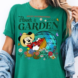 Micky Epcot Blumen und Garten Festival Shirt, Disney Mickey Freunde Gruppe T-Shirt, Disney Epcot Shirt, Disneyland Familien Ausflug T-Shirt