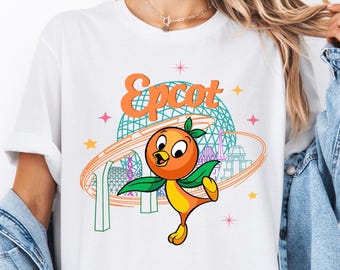 Disneyland Epcot orange fågelskjorta, Disney Sunshine Bird-t-shirt, matchande Disneyland Epcot-resa, presentskjorta för familjesemester i Disneyland