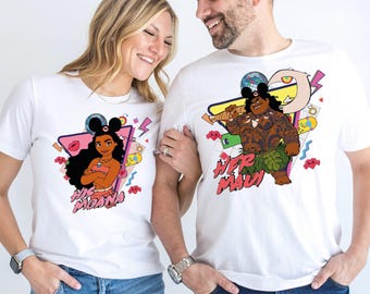 Seine Moana und Ihr Maui Valentine Shirt, Vintage Disney Valentinstag Shirt, Mickey Minnie Ears Liebe Shirt, Disneyland Flitterwochen Shirt