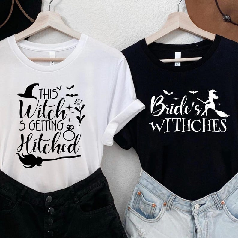 Witchy Bachelorette Party T-shirt, Bride's Witches Sweatshirt, This Witch's Getting Hitched Tee, Witch Bridal Party Tee, Brides Witch Crew