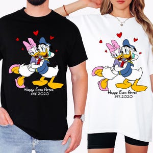 Disney Daisy Duck and Donald Duck Shirt, Happy Ever After Shirt, Disneyland Family Vacation 2025 T-shirt, Disney Honeymoon Matching Tee
