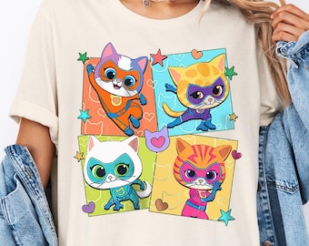 Disney Super Kitties Shirt, Buddy Bitsy Ginny Sparks Cat T-Shirt, Disney Kids Shirt, Disney Toddler Tee, Disneyland Vacation Matching Shirt