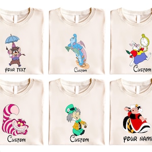 Disney Alice In Wonderland Shirt, Princess Alice Tee, Disney Family Vacation 2025 Shirt, White Rabbit Queen of Hearts Cheshire Cat Tee