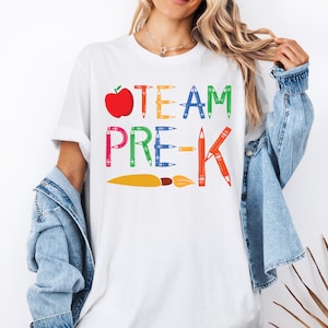 Pre-K Team Shirt, Pre-K Teacher Shirt, Pre-K Matching Tee, Pre Kindergarten Tee, Pre-K Crew Tee, Pre K Squad Sweater, Pre-K Graduation Tee