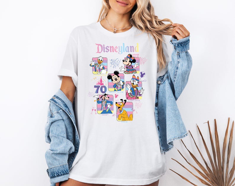 Disneyland 70th Anniversary Sweatshirt, Disney Mickey & Friends 70 Years of Magic Hoodie, Mickey And Friends Sweat, 70th Anniversary shirt
