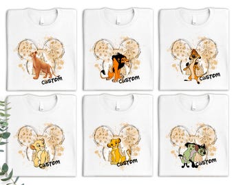 The Lion King Family Shirt, Disney Vacation 2025 Shirt, Disneyland Family Tee, Custom Lion King Tee, Disney Simba Nala Mufasa Shirt