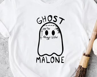 Halloween-tröja med spöken Malone, Post Malone-tema, bus-or-godis-tröja, rolig Halloween-tröja, barn-Halloween-tröja