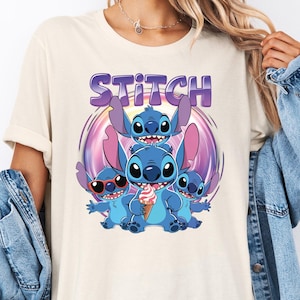 Disney Multi Stitch Version Shirt, Lilo and Stitch T-Shirt, Disney Stitch Summer Shirt, Disneyland Vacation Gift Tee, Wdw Trip Kids Shirt