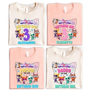 Disney Supper Kitties Bırthday Girl & Boy Shirt, Disneyland Birthday Family Trip T-shirt, Birthday Boy Tees, Kids Birthday Girl Gift Tee