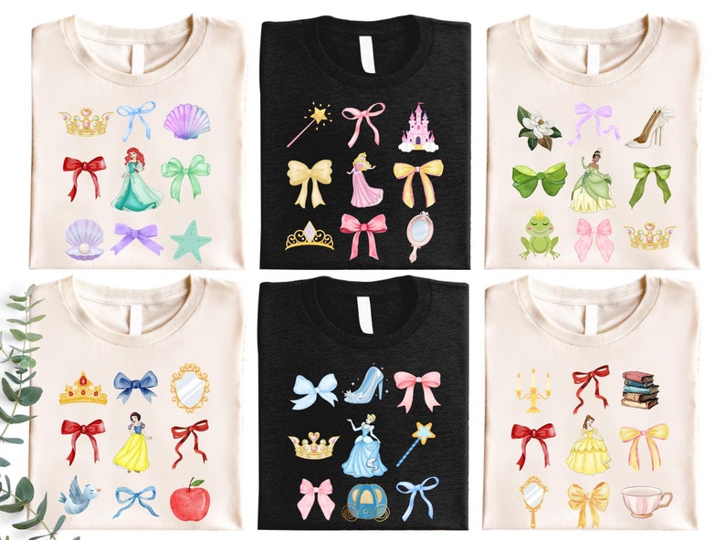Disneyland Princess Matching Shirt, Princess Coquette Bow Shirt, Disney Princess Squad Shirt, Disney Girls Shirt, Disney Princess Trip Shirt