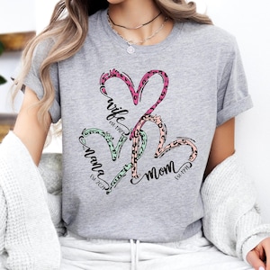 Maglietta personalizzata &quot;Mamma e Nonna&quot;, maglietta &quot;Moglie, Mamma e Nonna&quot;, maglietta &quot;Nonna&quot;, maglietta &quot;Nonna&quot;, maglietta per la festa della donna&quot;, maglietta per la festa della mamma