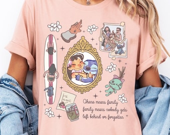 Lilo & Stitch Ohana Means Family Shirt, Disney Ohana T-Shirt, Lilo and Stitch Family Matching Tee, Disneyland Family Vacation Gift Shirts