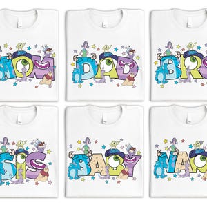 Personalized Disney Monsters Shirt, Disneyland Trip Monsters Family Matching T-Shirt, Disney Mike & Sullivan Shirt, Wdw Vacation Gift Shirt