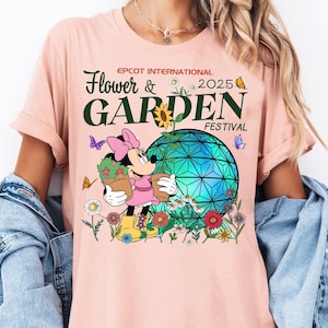 Minnie Disney Blumen und Garten Festival Shirt, Mickey Freunde Epcot Gruppe T-Shirt, Disney Blumen Shirt, Disneyland Familien Ausflug T-Shirt