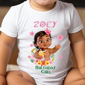 Disney Baby Moana Birthday Group Shirt, Princess Moana Birthday Girl Gift Shirt, Disney Family Matching Bday Shirt, Wdw Birthday Trip Tee