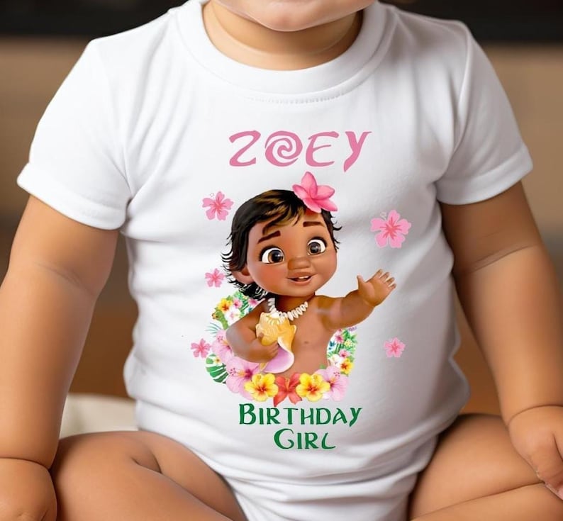 Disney Baby Moana Birthday Group Shirt, Princess Moana Birthday Girl Gift Shirt, Disney Family Matching Bday Shirt, Wdw Birthday Trip Tee