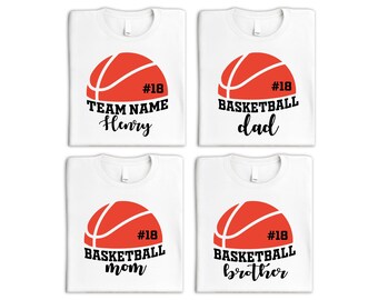 Camiseta de baloncesto personalizada, camiseta de baloncesto familiar, camiseta de equipo de baloncesto, camiseta de baloncesto para papá, camiseta de baloncesto para mamá, camiseta de aficionado al baloncesto