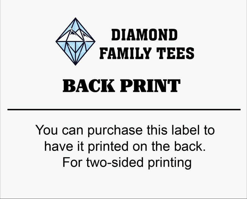 Back Print Label - for Two Sided Print - Etsy