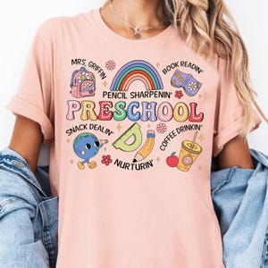 Personalized Preschool Teacher Shirt, Pre-K Teachers T-Shirt, Back To School Teachers Tee, Teacher Appreciation Sweat, Teachers Gift Tee