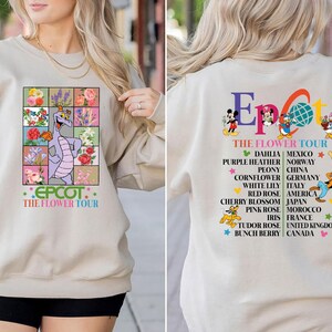 Disney Epcot The Flower Tour Shirt, Floral Epcot T-Shirt, Purple Dragon Epcot Sweatshirt, Disney Mickey Friends Tee, Epcot Matching Shirt