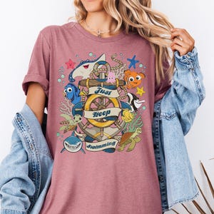Retro Disney Pixar Finding Nemo Shirt, Disney Pixar Shirt, Nemo Just Keep Swimming T-Shirt, Disney Trip 2025 Sweatshirt, Dory and Nemo Shirt