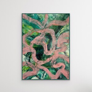 Original large  abstract painting. Wall art, acrylic artwork, painting on canvas, grey brown black pink art.