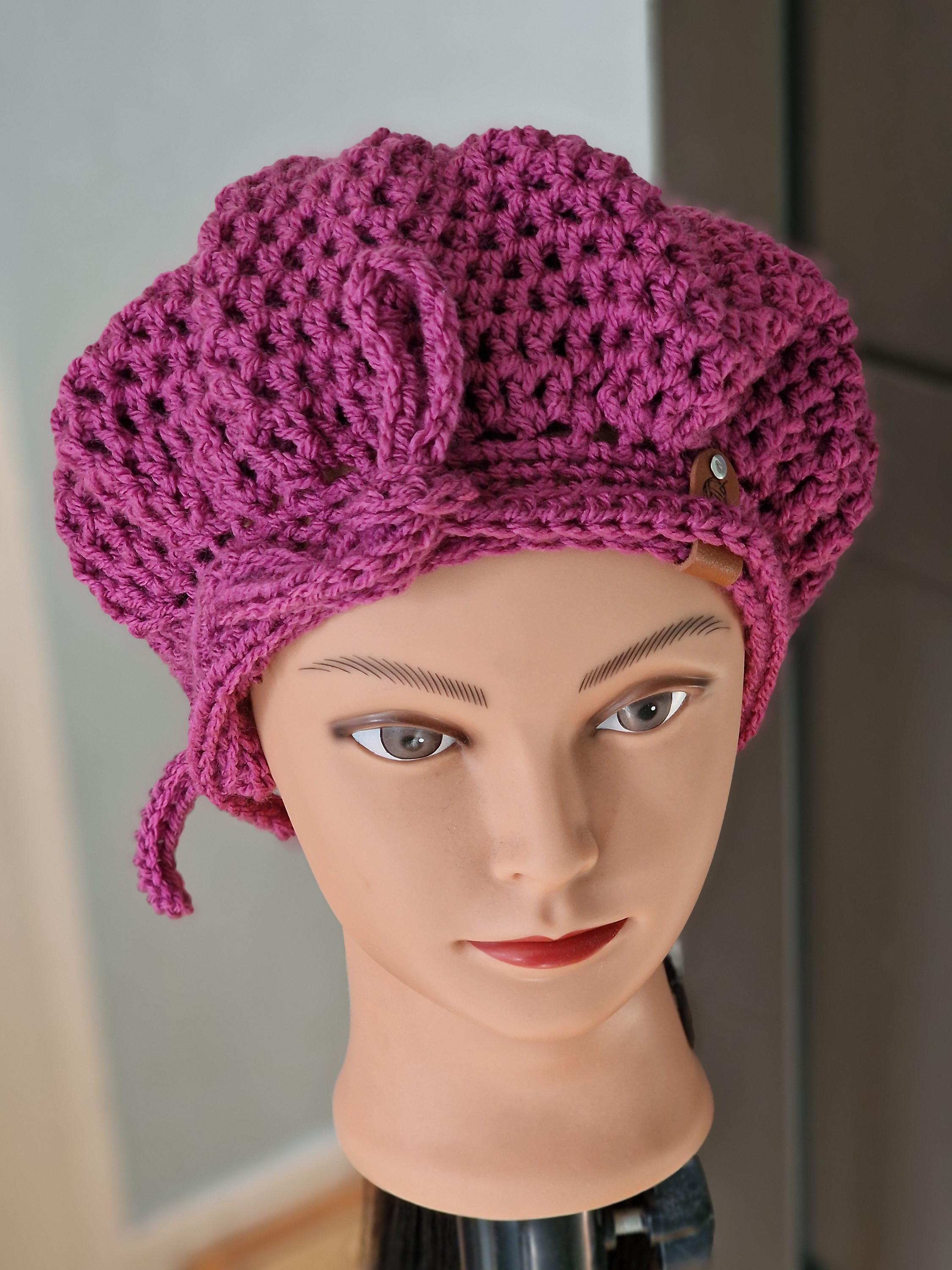 Custom Crochet Hodgy Bonnet: Soft Acrylic Hair Protection - Etsy display picture 2
