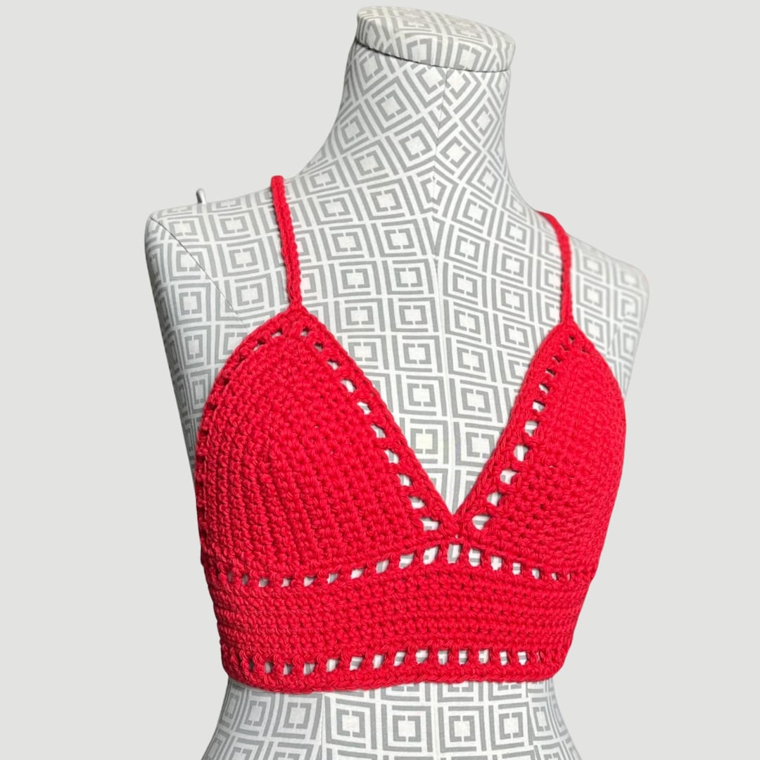 Unmade Custom Crochet Crop Top: Handmade 100% Cotton Boho Bralette - Etsy