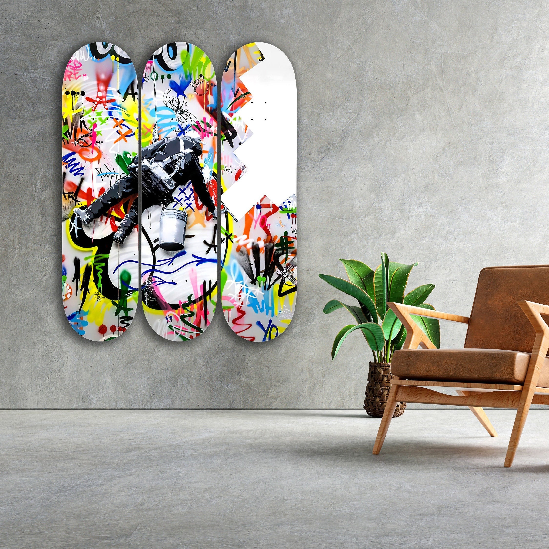 Skateboard on sale wall art