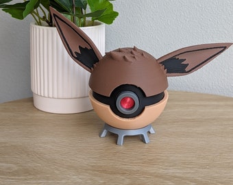 Pokeball mit Evoli-Motiv