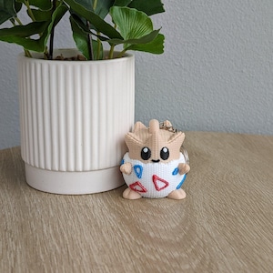 Togepi Crochet Keychain - 3D Printed