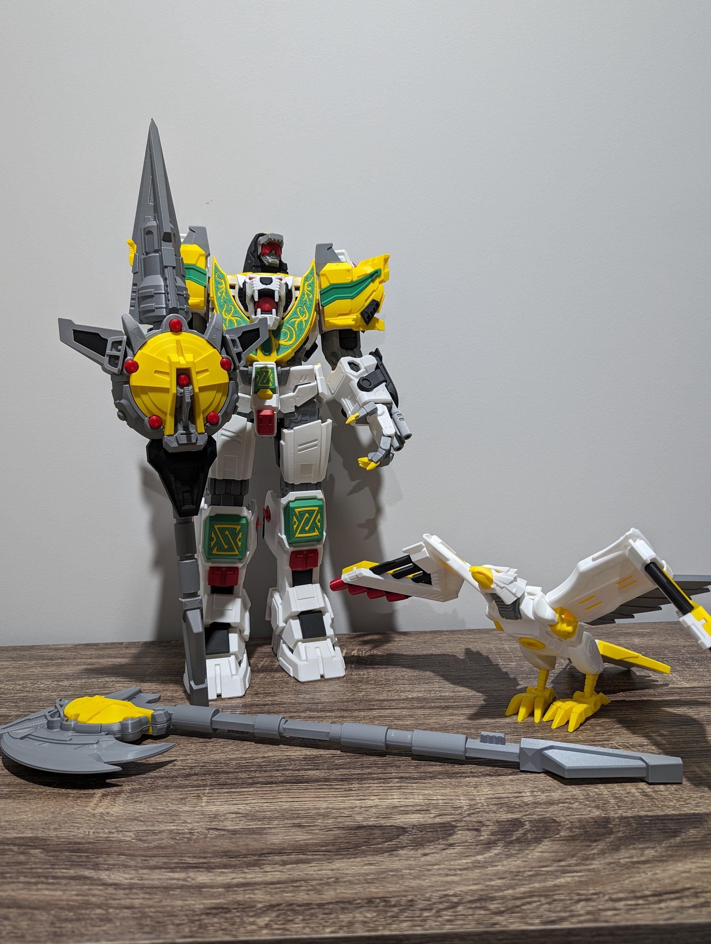 Guardian Angel (whitetiger-falcon Zord) Articulated - 3D Print - Etsy