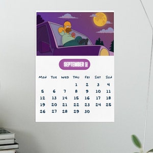 Digital Simpsons 2022-2023 wall poster calendar