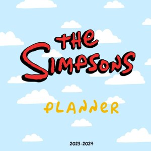 Digital Simpsons planner + calendar 2023-2024