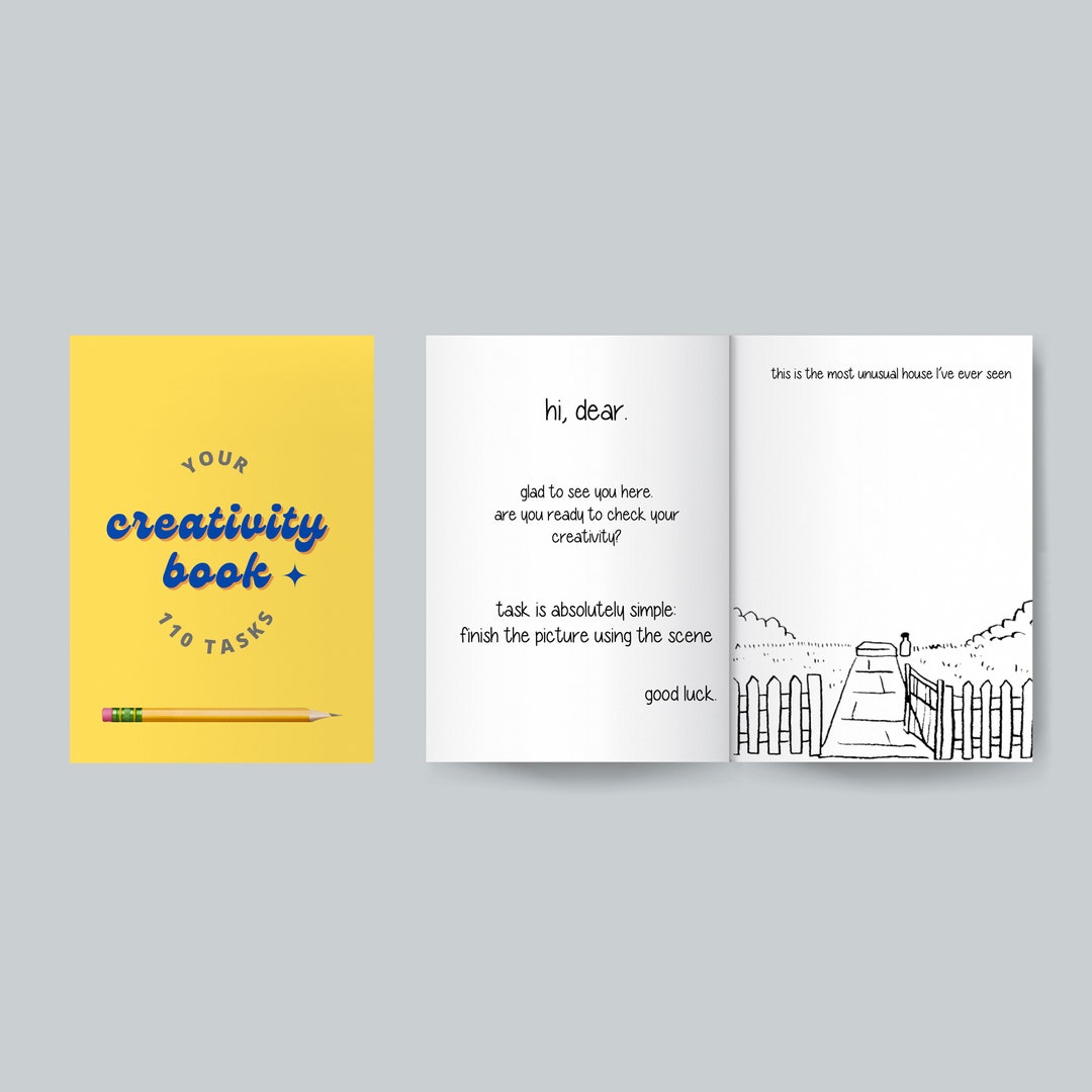 Printable Creativity Book Creative Activities. Drawing Book Etsy