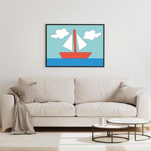 The Simpsons Boat, Living Room Picture, Simpsons Poster, Simpsons Picture, Simpsons Wall Art, Simpsons Gifts, Digital Download