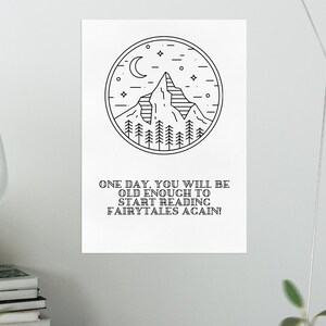 eines Tages wirst du alt genug sein, Narnia Poster, druckbare Wandkunst, Narnia digitale Kunst, CS Lewis digitaler Download