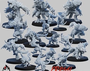 Lizard men team for fantasy football - Ugni Miniatures - With bases